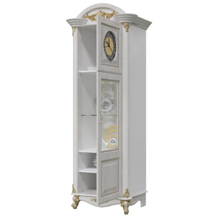 Шкаф с часами Да Винчи, Белый 