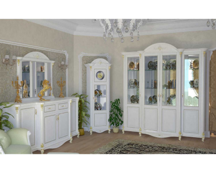 Шкаф с часами Да Винчи, Белый 